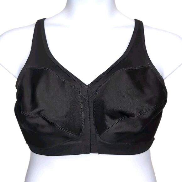 GLAMORISE MagicLift Front-Close No Wire Posture Bra US 40G UK 40F Black Magic - Picture 1 of 9